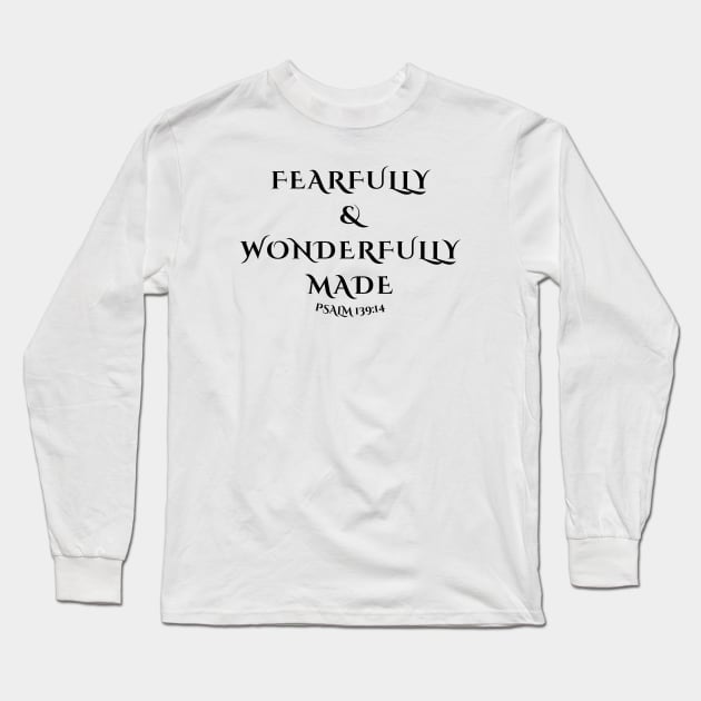 FEARFULLY & WONDERFULLY MADE Long Sleeve T-Shirt by Faith & Freedom Apparel 